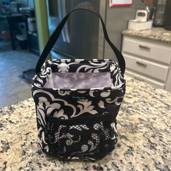 Thirty One Littles Carry All Caddy Black Parisian Pop 31 Small Tote 6” x 6” x 6” - Picture 3 of 5